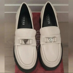 GUESS | Women's Ivory 150 Patent Chunky Loafers Size 7.5